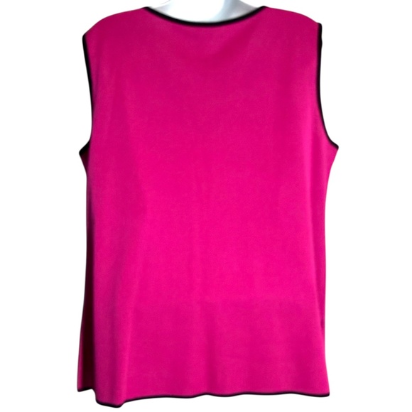 Misook  2 Piece Set Size XL Jacket Tank Top Shell Twin Cardigan Twin Set Pink - Picture 4 of 6